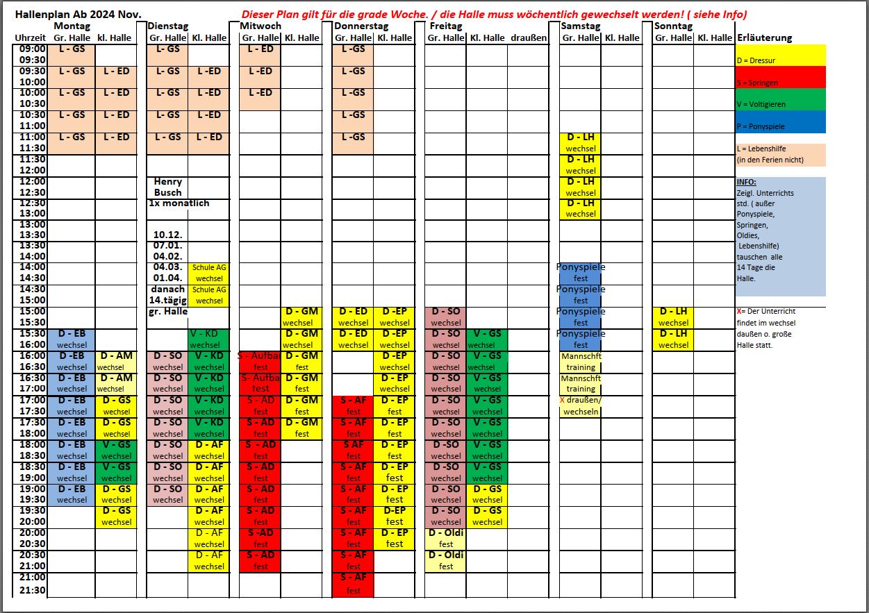 Hallenplan