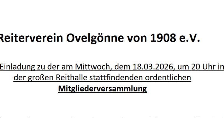 Einladung zur Jahreshauptversammlung